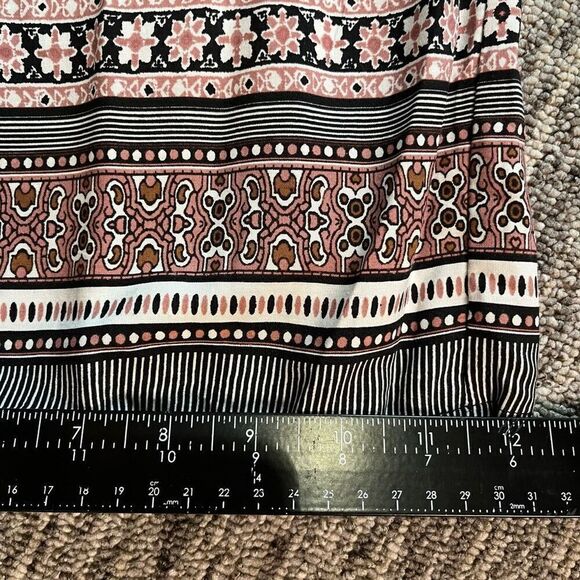 Timing Women’s Size Large Floral Graphic Paisley Pants Black Multicolor Wide Leg - Picture 7 of 7